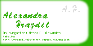 alexandra hrazdil business card